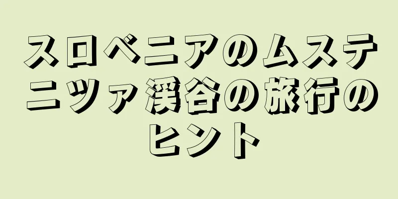 スロベニアのムステニツァ渓谷の旅行のヒント