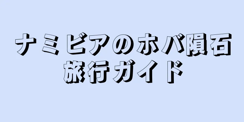 ナミビアのホバ隕石旅行ガイド
