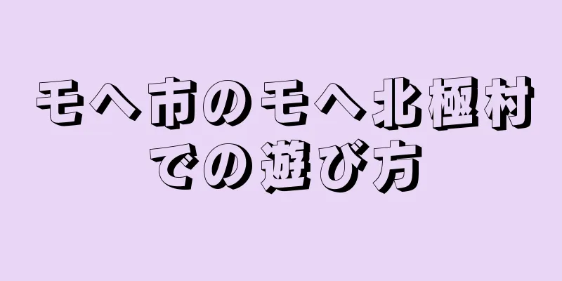 モヘ市のモヘ北極村での遊び方