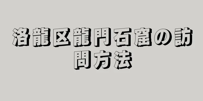 洛龍区龍門石窟の訪問方法