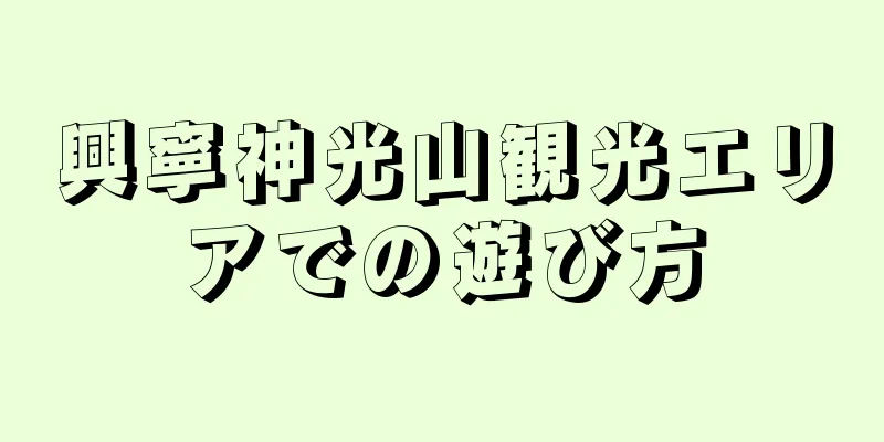 興寧神光山観光エリアでの遊び方