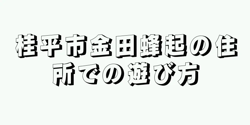桂平市金田蜂起の住所での遊び方