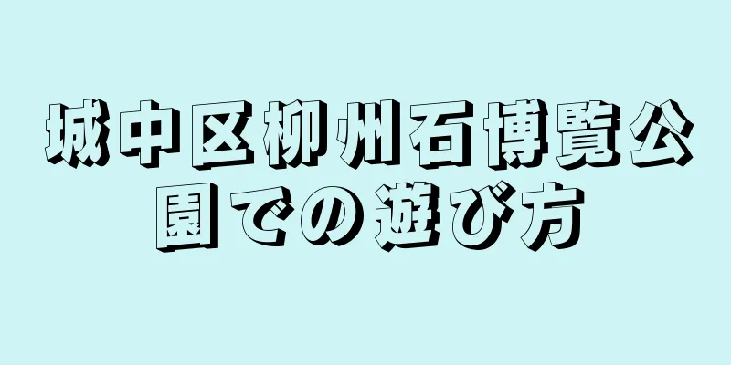 城中区柳州石博覧公園での遊び方