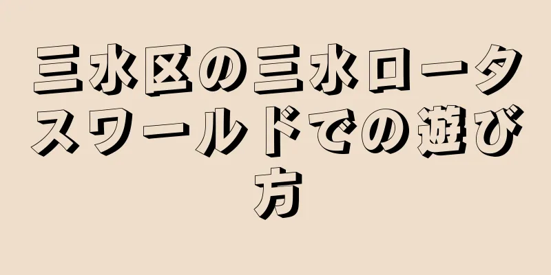 三水区の三水ロータスワールドでの遊び方