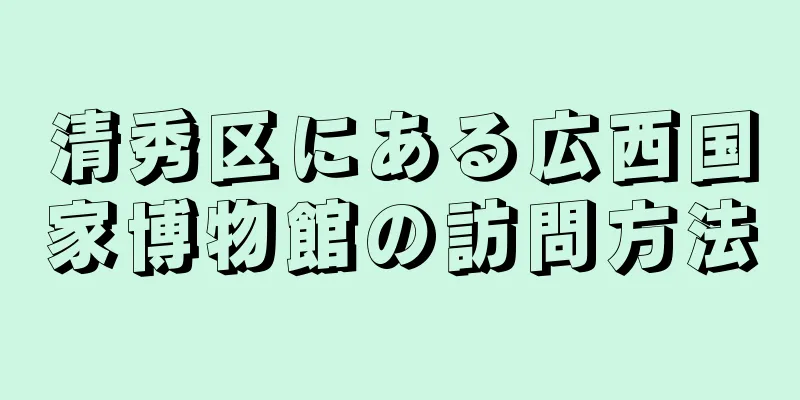 清秀区にある広西国家博物館の訪問方法