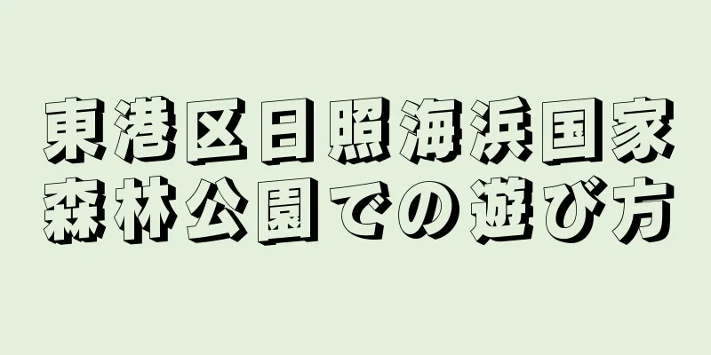 東港区日照海浜国家森林公園での遊び方