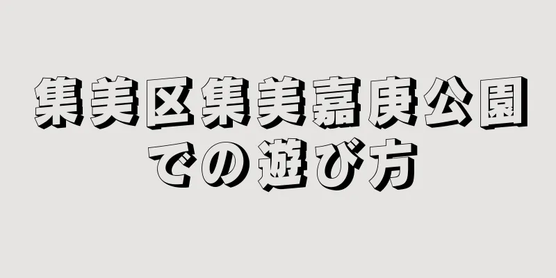 集美区集美嘉庚公園での遊び方