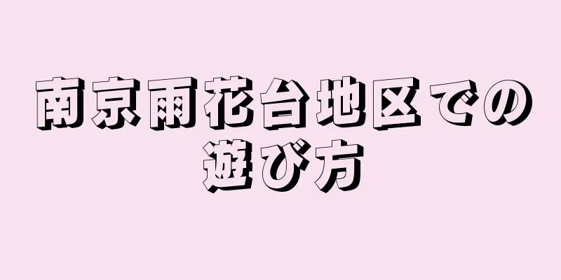 南京雨花台地区での遊び方