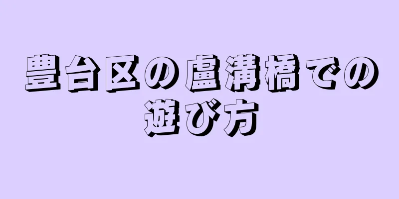 豊台区の盧溝橋での遊び方