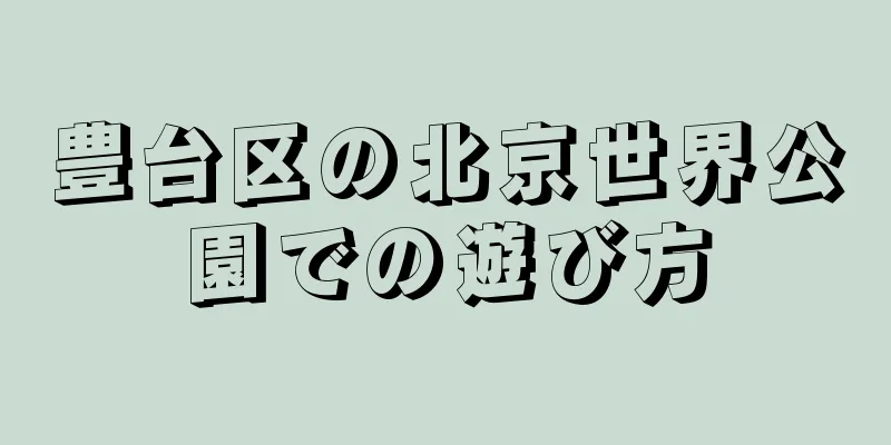 豊台区の北京世界公園での遊び方