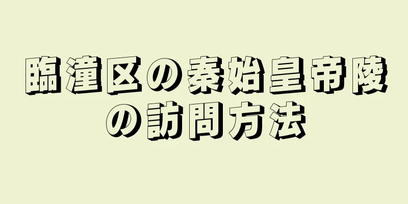 臨潼区の秦始皇帝陵の訪問方法