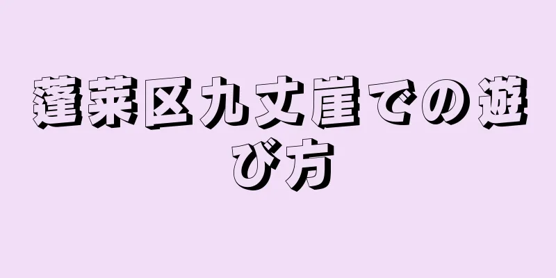 蓬莱区九丈崖での遊び方