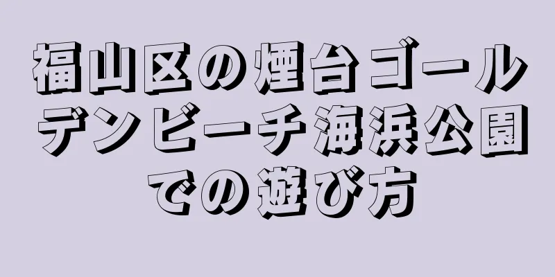 福山区の煙台ゴールデンビーチ海浜公園での遊び方