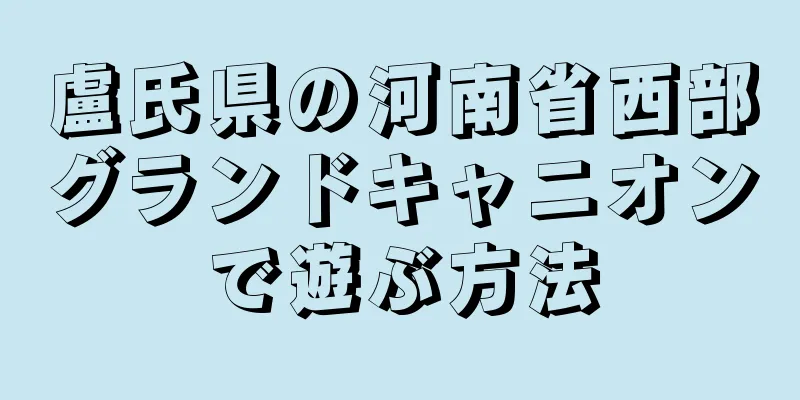 盧氏県の河南省西部グランドキャニオンで遊ぶ方法