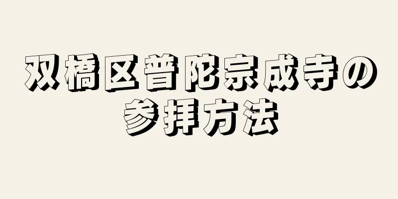 双橋区普陀宗成寺の参拝方法