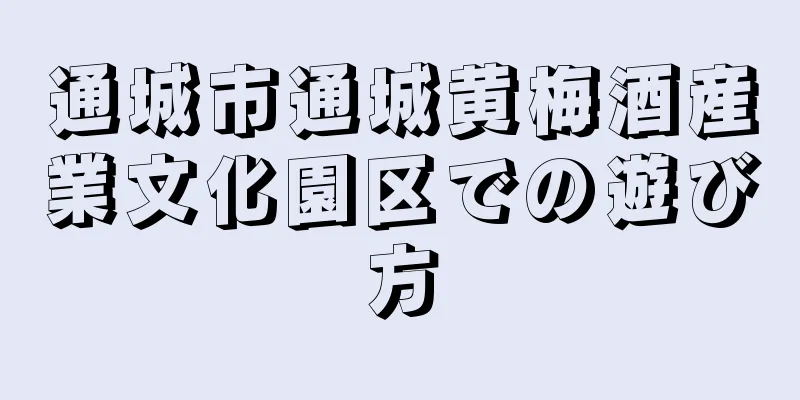 通城市通城黄梅酒産業文化園区での遊び方