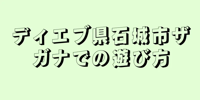 ディエブ県石城市ザガナでの遊び方