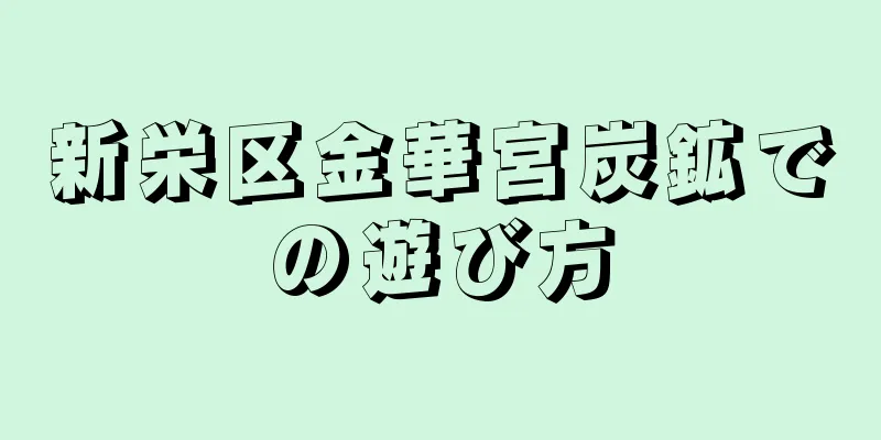 新栄区金華宮炭鉱での遊び方