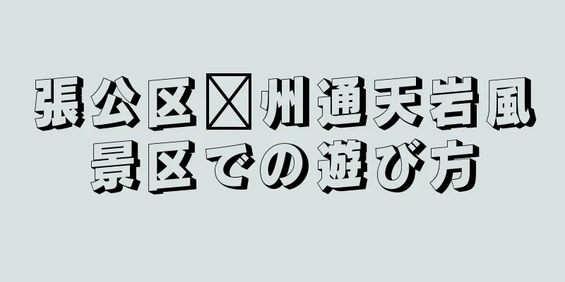 張公区贛州通天岩風景区での遊び方
