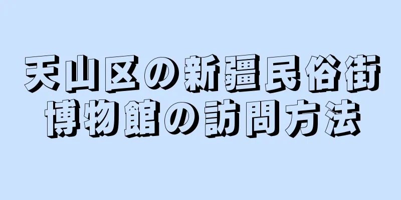 天山区の新疆民俗街博物館の訪問方法