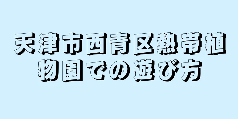 天津市西青区熱帯植物園での遊び方