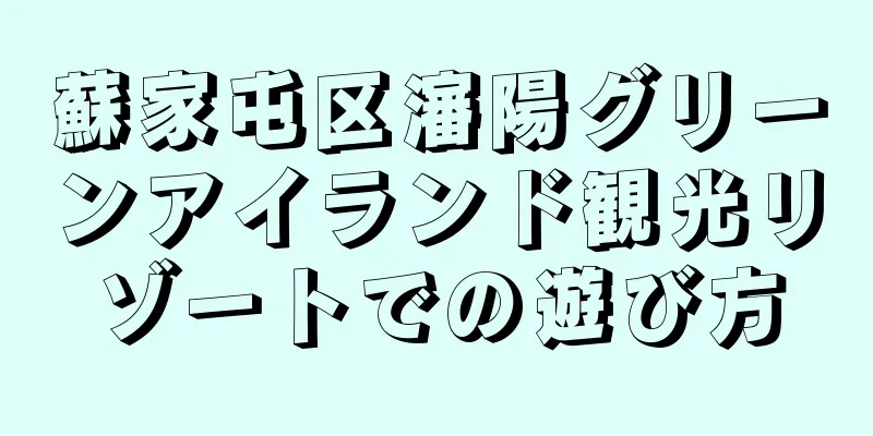 蘇家屯区瀋陽グリーンアイランド観光リゾートでの遊び方