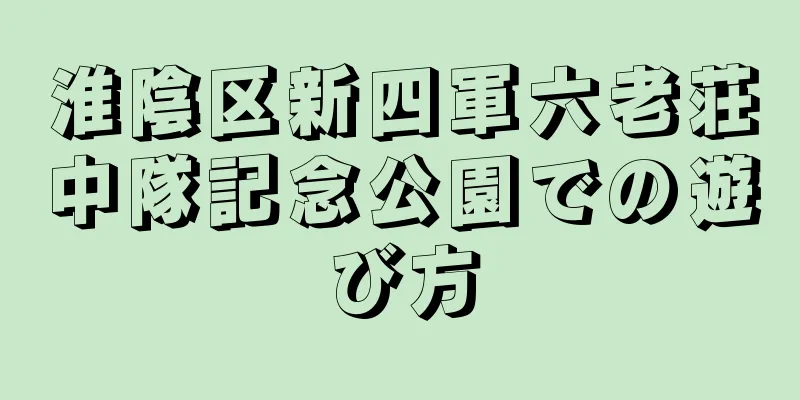 淮陰区新四軍六老荘中隊記念公園での遊び方
