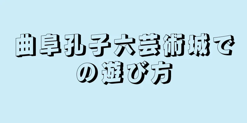曲阜孔子六芸術城での遊び方