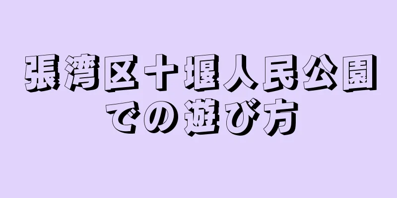 張湾区十堰人民公園での遊び方