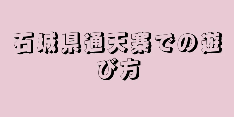石城県通天寨での遊び方