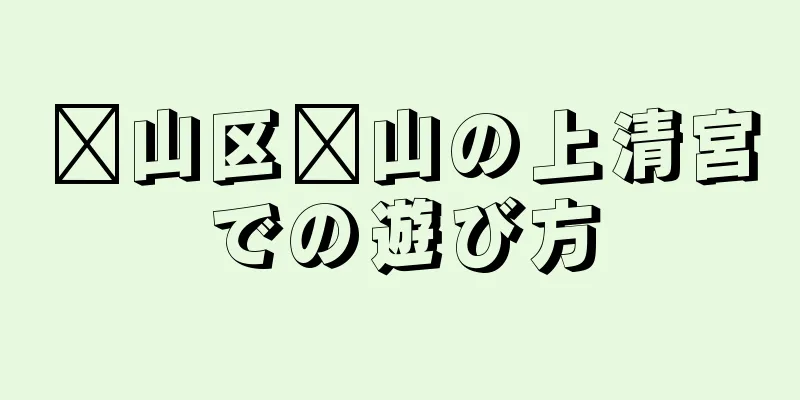 崂山区崂山の上清宮での遊び方