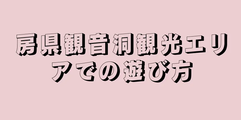 房県観音洞観光エリアでの遊び方