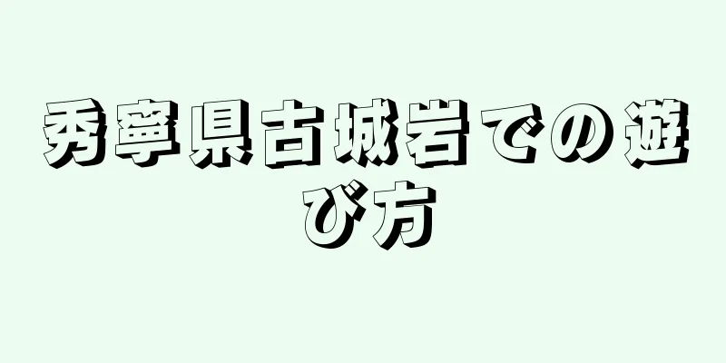 秀寧県古城岩での遊び方