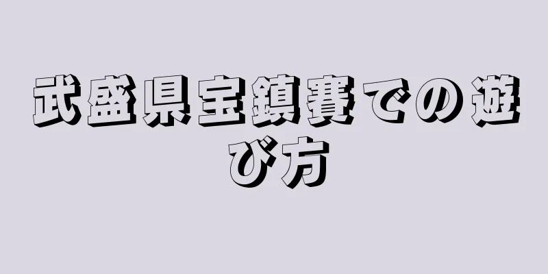 武盛県宝鎮賽での遊び方