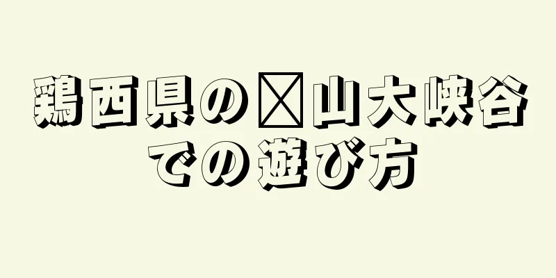 鶏西県の漳山大峡谷での遊び方