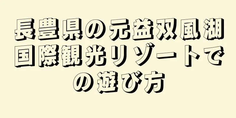 長豊県の元益双風湖国際観光リゾートでの遊び方
