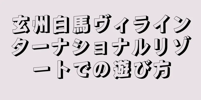 玄州白馬ヴィラインターナショナルリゾートでの遊び方