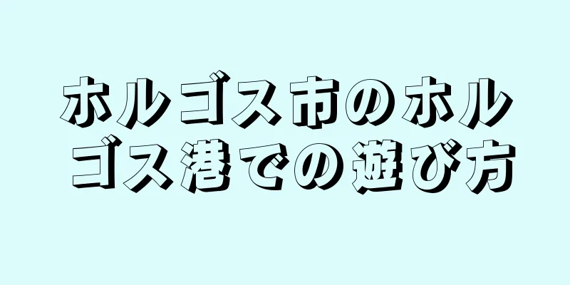 ホルゴス市のホルゴス港での遊び方