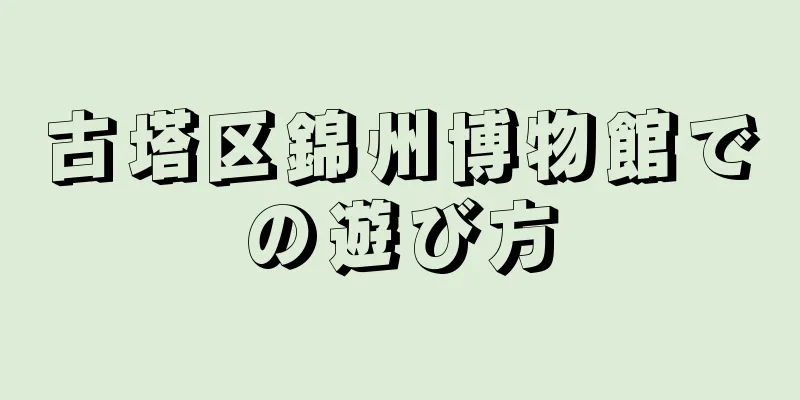 古塔区錦州博物館での遊び方