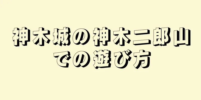神木城の神木二郎山での遊び方