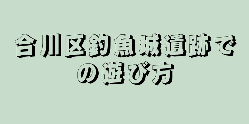 合川区釣魚城遺跡での遊び方