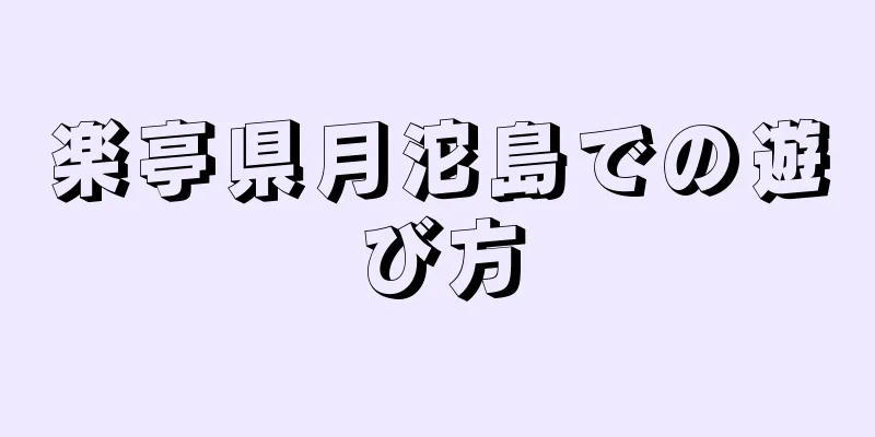 楽亭県月沱島での遊び方