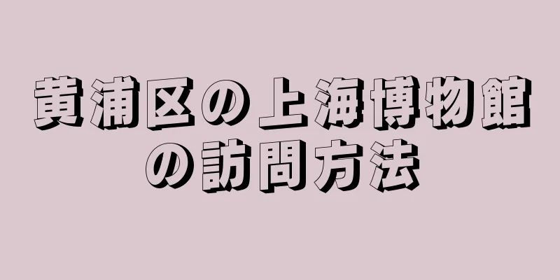 黄浦区の上海博物館の訪問方法