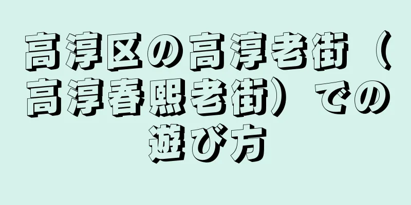 高淳区の高淳老街（高淳春熙老街）での遊び方