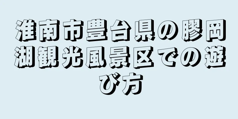 淮南市豊台県の膠岡湖観光風景区での遊び方