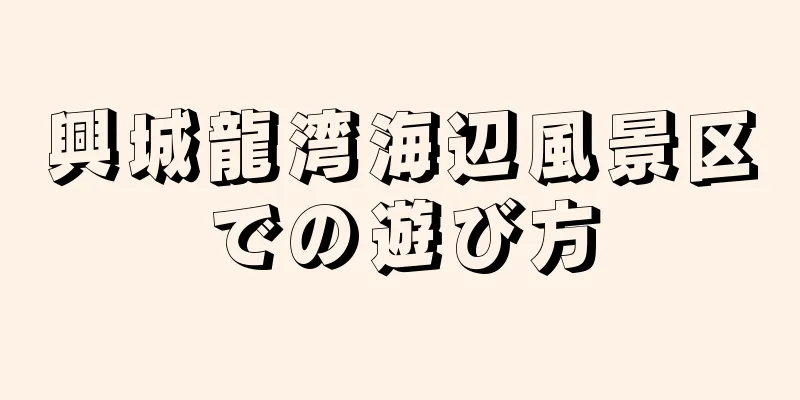 興城龍湾海辺風景区での遊び方