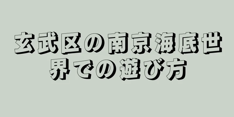 玄武区の南京海底世界での遊び方