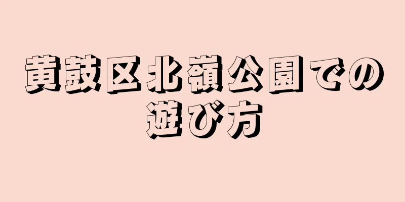 黄鼓区北嶺公園での遊び方