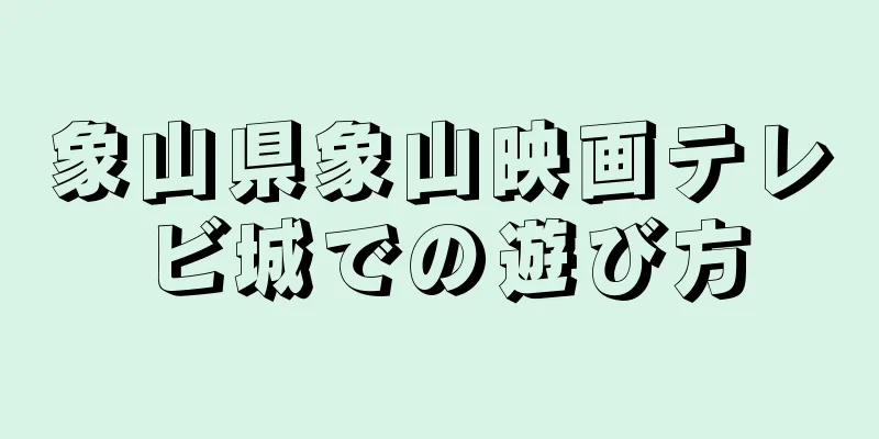 象山県象山映画テレビ城での遊び方