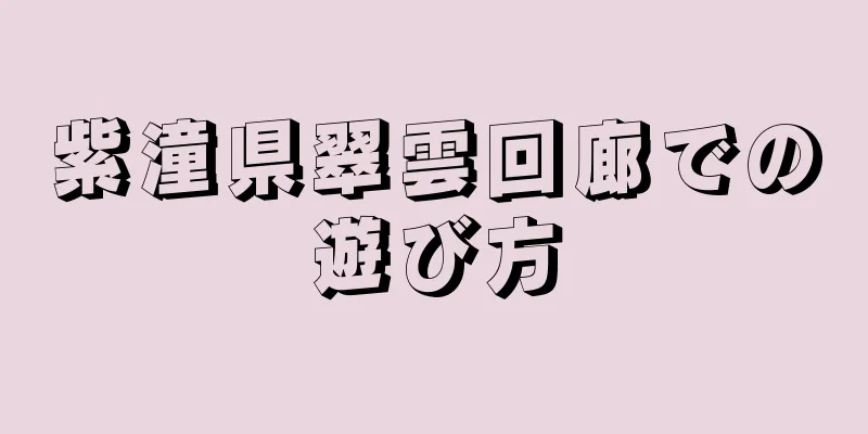 紫潼県翠雲回廊での遊び方